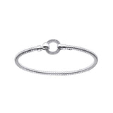 Brazalete plata chica TuboGas con circonitas Durán Exquse Ref. 00512134