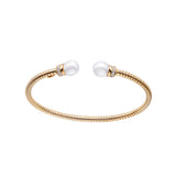 Brazalete plata chica dorado con perla TuboGas Durán Exquse Ref. 00512139