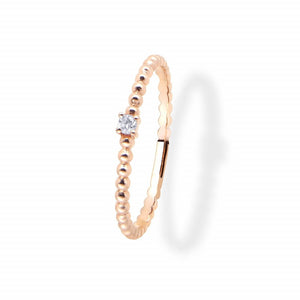 Anillo Aurum Durán Exquse Chica Oro Rosa 18K y Diamante