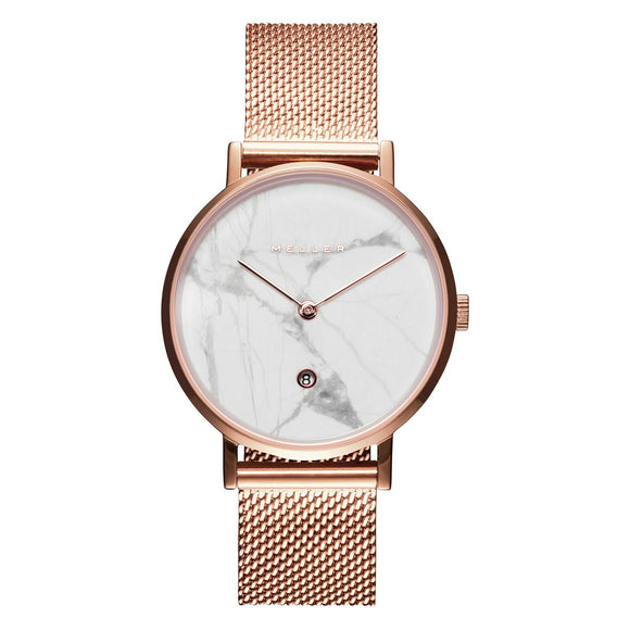 Reloj Marea Smartwatch Mujer Correa Caucho marrón y Malla Milanesa Rosa  B58001/6